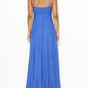 PRETTYGARDEN Womens Spaghetti Strap Maxi Dresses 2026 Summer Casual Sleeveless Smocked Boho A Line Long Flowy Beach Sundress(Blue,XX-Large)