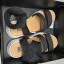 SM NEW YORK Diamond Sandals Black 8 1/2
