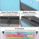 Small Accordion File Organizer, 13 Pocket A6 Size Receipt Coupon Holder Organizer, Portable Mini Expanding File Folder for Storage Cards, Bills, Receipts, Coupons, Cash - 8" x5.3 (Black)