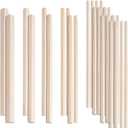 OLYCRAFT 26pc Triangle Wood Sticks - 5 Sizes Unfinished Wooden Strips & Dowels - Natural Wood Triangle Sticks for Model Accessories