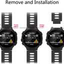 ISABAKE Watch Band Replacement for Garmin Forerunner 735XT/Approach S20 S5 S6 Soft Silicone Strap with Metal Buckle Compatible with 735xt/220/230/235/620/630