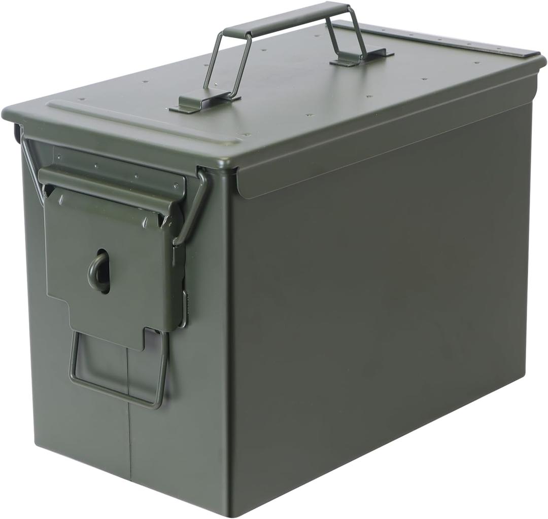 Ammo Can&Ammo case Storage Box,Lithium Battery Metal Storage Box,Fireproof/Waterproof/Airtight/Used for Lithium Battery and Ammo Storage