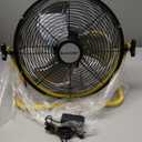 12" Battery Operated Fan, 15000mAh Rechargeable Floor Fan with Metal Blades, Outdoor Cordless Fan for Camping, Travel, Home, and Emergency Use, Long-Lasting Runtime (12 inch Yellow)
