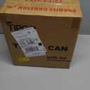 TIPGO Slim Bathroom Trash Can with Lid Soft Close, Step Pedal, 6 Liter / 1.6 Gallon Stainless Steel Trash Bin, Small Garbage Cans for Bedroom, Office, Kitchen (White)