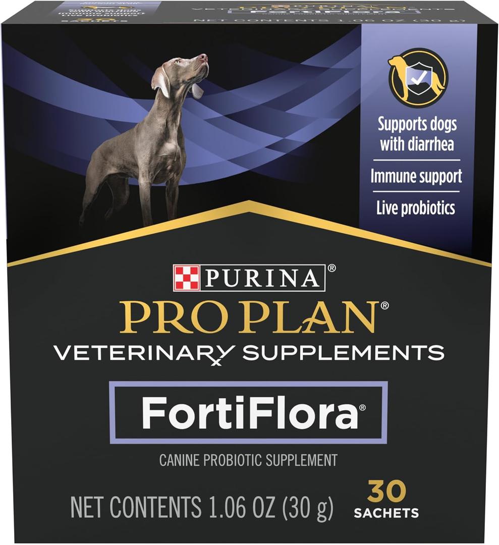 Purina Pro Plan Veterinary Supplements FortiFlora Dog Probiotic Supplement, Canine Nutritional Supplement - 30 Ct. Box 11/2026