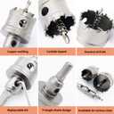 75mm Carbide Hole Cutter Stainless Steel Metal Drill Bit Tungsten Carbide Tipped Hole Saw Drill Bit (2-15/16'TCT Hole Saw)