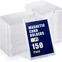150ct Magnetic Card Holder 35pt Hard Plastic Trading Card Protectors One Touch U-V Protection Magnetic Display Case for Baseball Sports