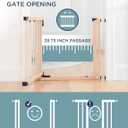 Baby Delight SizeWise Wood Pressure Mounted Safety Gate 37.4"-41.34" | Extra-Wide Passage | Auto-Close Two-Way Opening | Easy Installation | PEFC Certified Beech Wood (28.7" Passage)