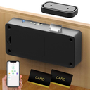 Anweller Smart Cabinet Lock, Hidden No Drill Adhesive Baby Proofing Child Proof Drawer Locks, Keyless RFID Bluetooth Cabinet Locks for Adults File Kitchen Cupboard Closet Liquor - Black