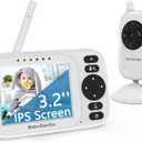 Baby Monitor with Camera and Audio, 3.2'' IPS Portable Baby Monitor No WiFi with 1000ft Long Range, Remote Pan-Tilt Video Baby Monitor, Infrared Night Vision, ECO Mode, Powerful Battery