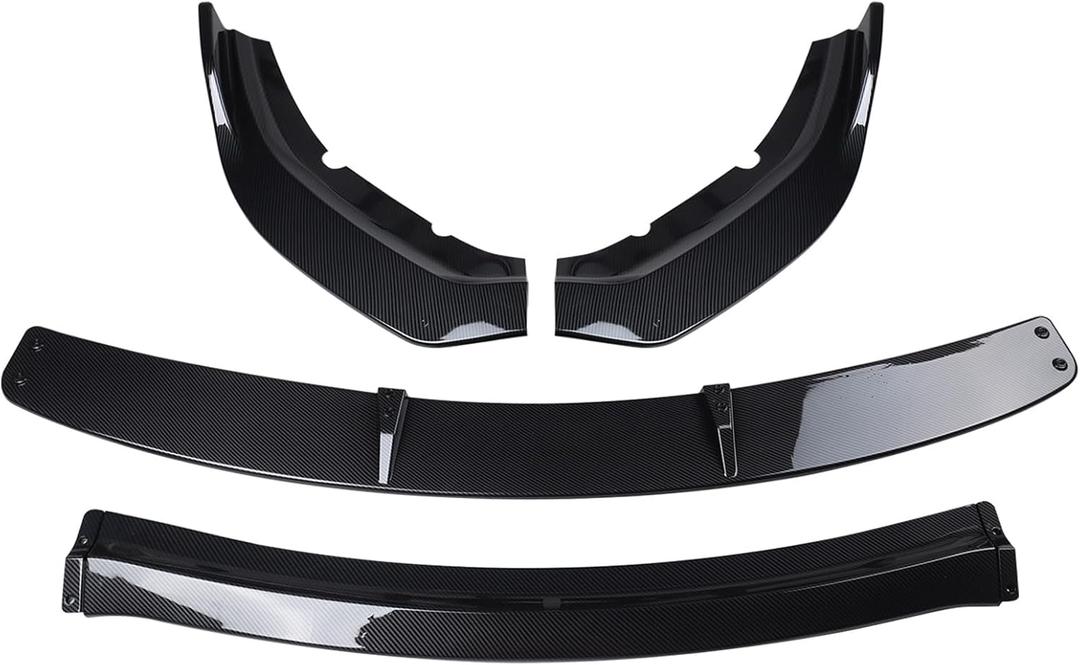 Bumper Lip Front Spoiler Wing Fit for 2015 2016 2017 2018 2019 2020 2021 2022 2023 Dodge Charger SRT RT GT SXT, Carbon Fiber Black