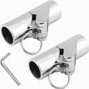RedSnake Stainless Steel Marine Grade Boat railing Pipe Connector Folding Swivel Coupling Tube Pipe Connector Boat Hardware Fitting for (25mm) 1inch or (22mm)7/8inch ((22mm)7/8inch O.D tube X 1pair)