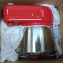 Electric Dough Maker with Ferment Function, 6.5QT Stand Dough Mixer, Dough Kneading Machine with 304 Stainless Steel Bowl, Removable Lid & Knob Control, Ideal for Bread, Pizza, Pasta - Empire Red