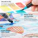 ARTEZA Real Brush Pens, Set of 12, Bright Tones, Blendable Watercolor Markers and 1 Water Brush, Art Supplies for School, Home, and Office