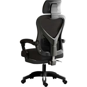 Office Chair Computer Desk Chair Ergonomic with Comfortable Lumbar Support Black (02)