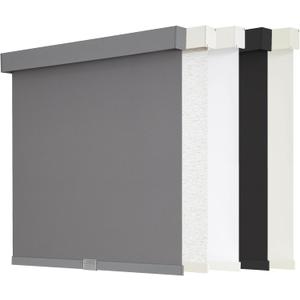 AOSKY Blackout Roller Shades Cordless Blinds for Windows, Free-Stop Shades with Valance, Thermal Insulated Fabric, UV Protection, Natural Woven Blinds for Home and Office (45" W x 72" H, Grey)