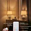 UMEXUS 13" Small Rechargeable Cordless Table Lamp, Remote Control Timer Dimmer, Battery Powered Color Changing Light, Nightstand Lamp for Bedroom Kitchen Living Room (Upgraded Ceramic Base)