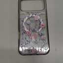 Jmltech Magnetic for iPhone 17 Pro Max Case Girly Aesthetic Clear Floral Flowers Compatible with MagSafe Wireless Slim Anti-Yellowing Shockproof Protective Phone Cases Pink