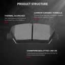 cciyu D1432 D1439 Front & Rear Professional Ceramic Brake Pads Set Fit For 2010-2012 For Hyundai For Santa Fe,2013-2014 For Santa Fe Sport,2011-2014 For Kia For Sorento