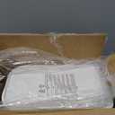 Cesun Small Bathroom Trash Can with Lid Soft Close, Step Pedal, 5 Liter / 1.3 Gallon Stainless Steel Garbage Can with Removable Inner Bucket, Waste Basket for Bathroom, Bedroom (White)