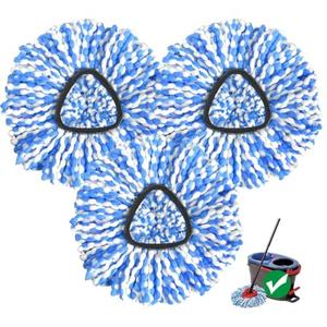 Spin Mop Replacement Head, 3 Pack Mop Heads Replacements with Deep Cleaning, Microfiber & Machine Washable