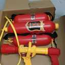 Firefighter Water Gun Backpack, Water Blaster Tank with Hose Sprayer for Outdoor Games, Pool Parties, Beach Fun, and Summer Activities
