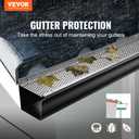 VEVOR Gutter Guard, 5 inch Width, Aluminum Leaf Filter DIY Gutter Cover, 52 PCS 208 ft Total Length, 0.157'' Hole Diameter & 0.02'' Thick Fits Any Roof or Gutter Type