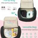 Qualyphant Breast Pump Bag for Spectra S1/S2 & Medela Insulated Cooler Bag, 13" Laptop Sleeve, Diaper Bags Backpack Lightweight, Water-resistant & Stylish for Work, Travel, Black