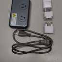 220V to 110V Voltager Converter, 230W Universal Travel Adapter with 4 USB Ports, 2 Outlets and EU/US/UK/AU/in Plug Power Converter Adapter Combo, Step Down Converter for Curling Iron,Gray