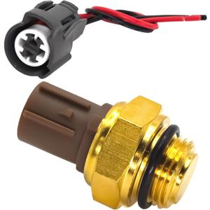 Radiator Coolant Fan Switch 37760-P00-003 201-1650 with Connector Pigtail Harness, Water Temperature Sensor Switch - Compatible with Honda Accord Civic CR-V Odyssey, Acura CL Integra RSX TL