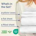 Cal King Sheet Set - 100% Cotton Sheets - 4 Piece Cal King Size Cotton Bed Set with Deep Pockets up to 16 Inches - Ultra Soft, Breathable & Cooling - Fade & Stain Resistant - Machine Washable - White