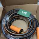 Garden Hose 25 ft x 5/8", NON-EXPANDING Flexible Water Hose, Kink Resistant Lightweight Hybrid Hose-Black Orange