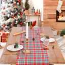 B-COOL Checkered Table Runner Fabric - Rectangle 13x108 Inch Classic Gingham Buffalo Plaid Table Cloth for Indoor Outdoor Use Table Cover for Kitchen BBQs Christmas Parties,2 Packs