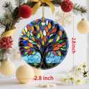 2 x Vibrant Tree of Life Christmas Ornaments: Christmas Tree Ornaments & Holiday Decor  Tree of Life Gifts, Perfect Holiday Presents & Gift Ideas for Friends, Coworker, Family
