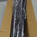 Flag Pole Holder for Outside House - 5ft Stainless Steel Heavy Duty Flagpole Kit,Tangle Free,2 Angle Bracket for Grommet Flags,Banner,Garden Flag,for Outdoor Porch,Yard,Garage,Balcony,Black