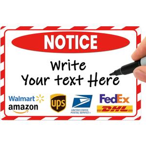ALKB Notice Package Delivery DIY Sign - 8x12 Inch Add Your Personalized Package Delivery Sign