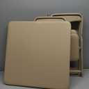 Flash Furniture Mindy Kids 5-Piece Folding Square Table and Chairs Set for Daycare and Classrooms, Children's Activity Table and Chairs Set, Tan