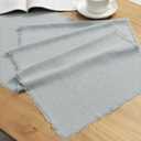 Vitalizart Light Blue Table Runner 14 x 120 Inches Long Slub Texture Cotton Linen Table Runner for Rustic Home Decorations Dining Room Wedding Decor Reception Bridal Shower Thanksgiving Christmas