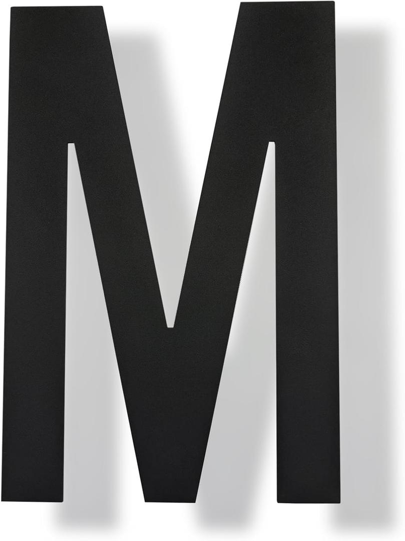 BetLight Large House 12 Inch High Rustproof Stainless Steel Distinguished Home Address Letter - Floating Designed Building Address for the Modern Home/Letter M