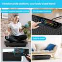 SoftGym Vibration Plate Exercise Machine for Lymphatic Drainage,Power Vibrate Stand Shake Board 450 Lbs Capacity Whole Body Workout Waver with Fitness Resistance Bands Weight Loss Gifts for Women Men