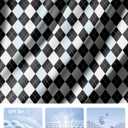 Women's Golf Shirts Lightweight UPF 50+ Long Sleeve Shirts UV Protection Quick Dry Cool Polo Shirts for Women Work Outdoor (Medium, Black Plaid)