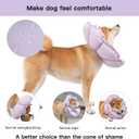 H HIDREAM Soft Dog Cones for Medium Dogs,Cute Adjustable Cone for Dogs to Stop Licking,Dog Recovery Collars & Cones that can Protect Head and Foot WoundsPurple Flower All-Season Style XL