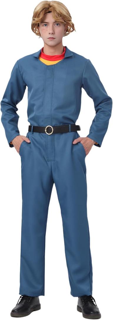 C-ZOFEK Curly Cosplay Jumpsuit Halloween Gown Horror Costume US Size Coveralls for Men (X-Large) (Orange, XL)