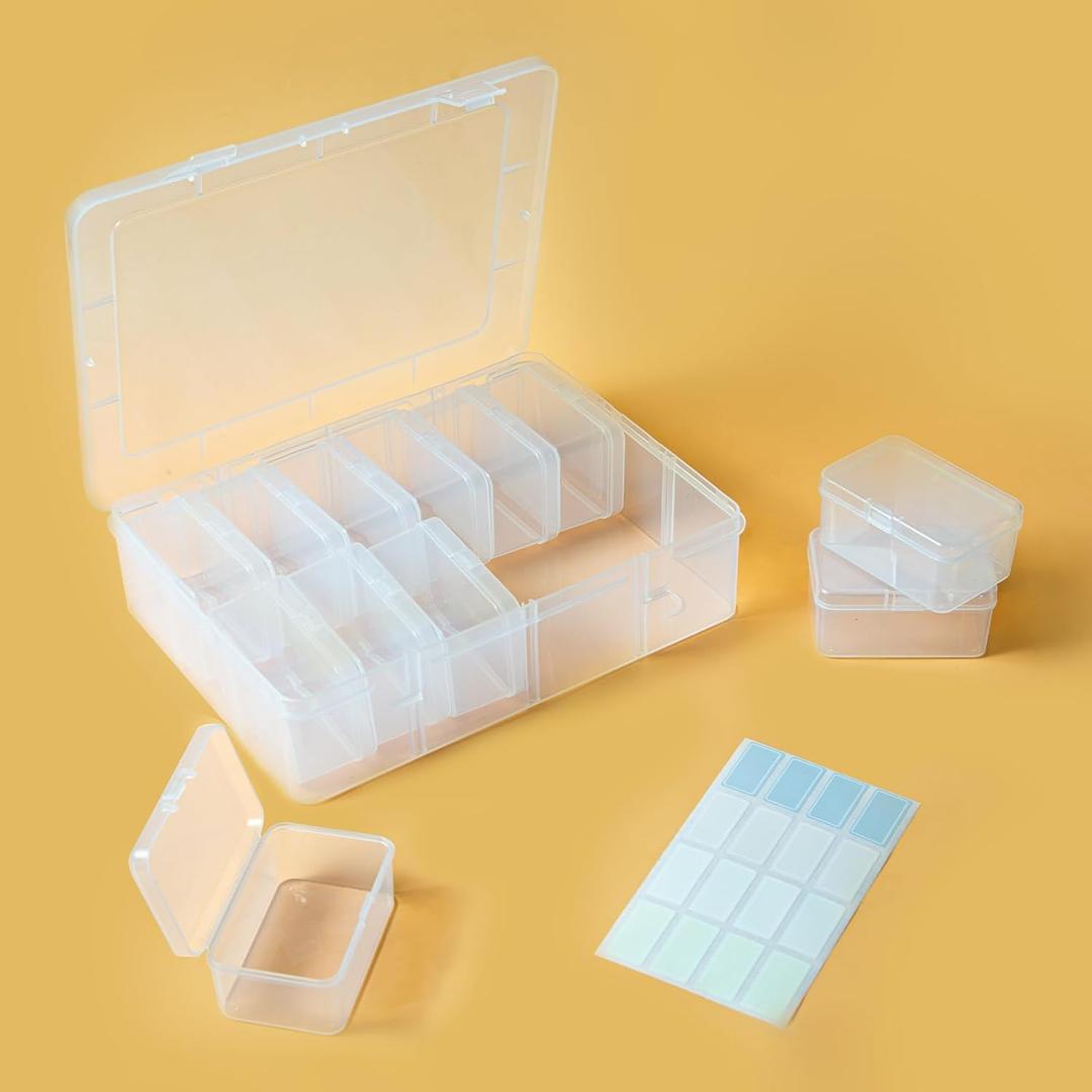 13-Piece Bead Organizer Box Set, Mini Clear Plastic Storage Containers with Lids, Ideal for Beads, Jewelry Making, Nail Art, Craft Supplies and Small Items, Durable and Portable 13-Piece Bead Organizer Box Set, Mini Clear Plastic Storage Containers with Lids, Ideal for Beads, Jewelry Making, Nail Art, Craft Supplies and Small Items, Durable and Portable