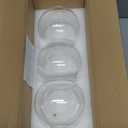 3 Pack Clear Glass Shade Replacements, Globe Glass Lamp Shade Covers for Light Fixtures, 1.65 In Fitter 5.1 In Height 5.9 In Diameter Globes Lampshades for Wall Sconces Chandelier Pendant Lights