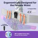 Fit Geno Back Brace for Lower Back Pain Women: Adjustable Lumbar Support Brace for Pain Relief - Breathable Waist Belt for Comfort - L/XL