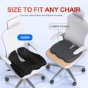 Benazcap X Large Memory Seat Cushion for Office Chair Ergonomic Cushions Butt Pillow for Pressure Relief Sciatica & Pain Relief Memory Foam for Long Sitting for Gaming Chair and Car Seat