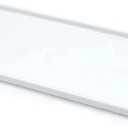 Ceramic Candle Tray - Small Rectangle, White Marble Organizer for Candle, Soap, Jewelry, Perfume, Towel Holder - Decorative Bathroom, Kitchen Sink, Counter, Restroom (9" x 3" x 1")