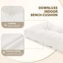downluxe Indoor Bench Cushion for Indoor Furniture, Non-Slip Tufted Overstuffed Textured Foam Bench Seat Cushion, 36" X 14" X 4", Beige, 1 Pack
