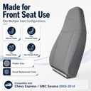SecosAutoparts Driver and Passenger Side Bottom & Top Lean Back Replacement Seat Covers & Two Foam Cushion Compatible with Chevy Express GMC Savana 2003-2014